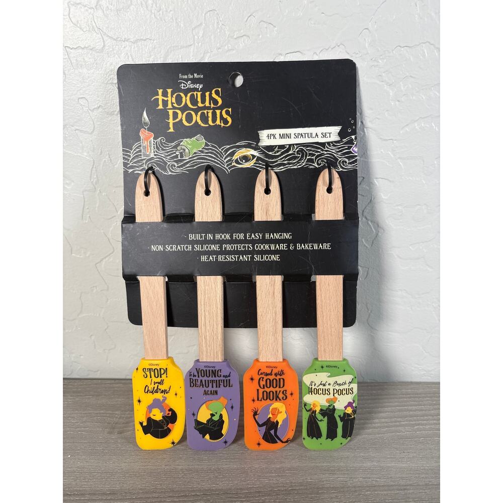 Disney Hocus Pocus Movie Silicone 4 Pack Spatula Set HALLOWEEN Sanderson Sisters